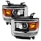 Spec-D Tuning Gmc Sierra Projector Headlight With Led Bar 14-18 2LHP-SIE14-DRL-GO - alternate 1